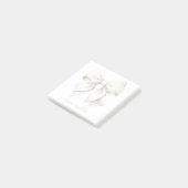 Trendweißer Bow Personalisiert mit Name Monogram Post-it Klebezettel (angewinkelt)