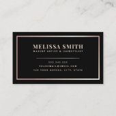 Trendweißer Marmor Makeup Artist Friseur Salon Visitenkarte (Rückseite)