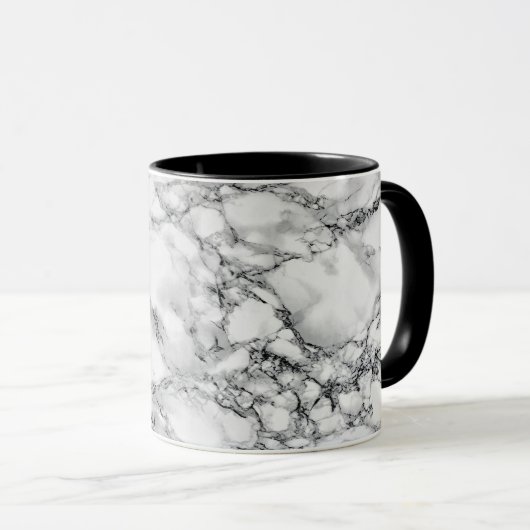 Trendweißer Marmorstein Tasse (VorderseiteRechts)