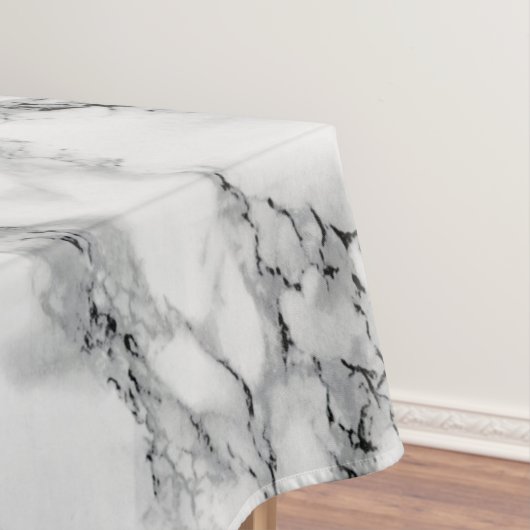 Trendweißer Marmorstein Tischdecke (Beispiel)