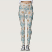 Trendwest Blue Beige Design Leggings (Vorderseite)