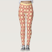 Trendwestern Pattern Rosy Beige Leggings (Vorderseite)