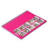 Trendy 10 Fotos - Hot-Rosa und moderner Scriptname Notizblock (Linke Seite)