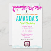 Trendy 16 . Geburtstag Magazine Cover Einladungen (Rückseite)