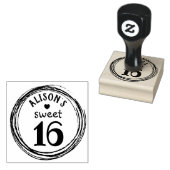 Trendy 16 . Geburtstag personalisierte Briefmarke Gummistempel (Stempel)