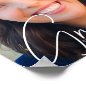 Trendy 2023 Abschluss Foto Weißes Script Party Poster (Ecke)