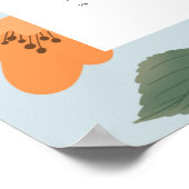 Trendy 2025 Pastel Blue Wildblume Full Calendar Poster (Ecke)