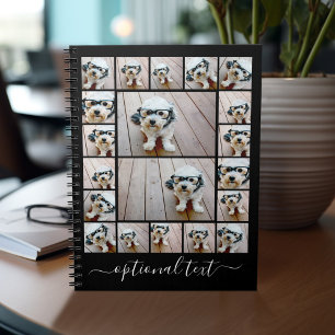 Trendy 20 Foto Collage Script Name White Black Notizblock