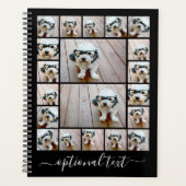 Trendy 20 Foto Collage Script Name - White Black Planer (Vorderseite)