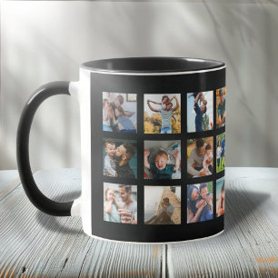 Trendy 24 Quadrat Foto Collage Andenken Tasse