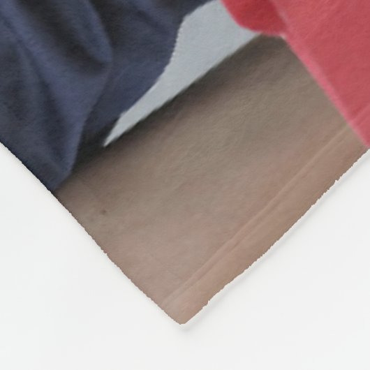 Trendy 2 Foto Abschluss, Name & Quote - Keepake Fleecedecke (Ecke)