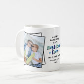 Trendy 2 Foto "Bester Vater je Keepake Vathers Day Kaffeetasse (Vorderseite Links)