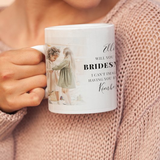 Trendy 2 Foto Werden Sie meine Bridesmaid? Vorschl Kaffeetasse