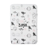 Trendy 300 Doodle Art Bath Mat Décor Badematte (Vorderseite Vertikal)