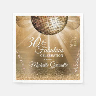 Trendy 30 & Fabulous Gold Serviette