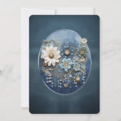 Trendy 3-D Denim Print mit Kostümschmuck Einladung (Rückseite)