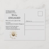 Trendy 3-D Denim Print mit Kostümschmuck Einladungspostkarte (Rückseite)