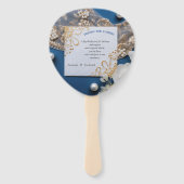 Trendy 3-D Denim Print mit Kostümschmuck Fächer (Rückseite)