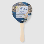 Trendy 3-D Denim Print mit Kostümschmuck Fächer (Vorderseite)