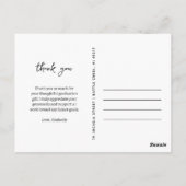 Trendy 3 Foto Collage Abschluss Vielen Dank Postkarte (Rückseite)