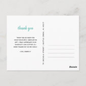 Trendy 3 Foto Collage Abschluss Vielen Dank Postkarte (Rückseite)