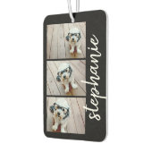 Trendy 3 Fotos Schwarz & Weiß, moderne Skriptnamen Autolufterfrischer (Links)