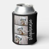 Trendy 3 Fotos Schwarz & Weiß, moderne Skriptnamen Dosenkühler (Kanne Vorderseite)