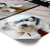 Trendy 3 Fotos Schwarz-weißer moderner Skriptname Fotodruck (Ecke)