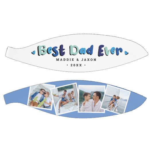 Trendy 4 Foto "Best Vater Ever" Keepake Basketbal Basketball (Panele)