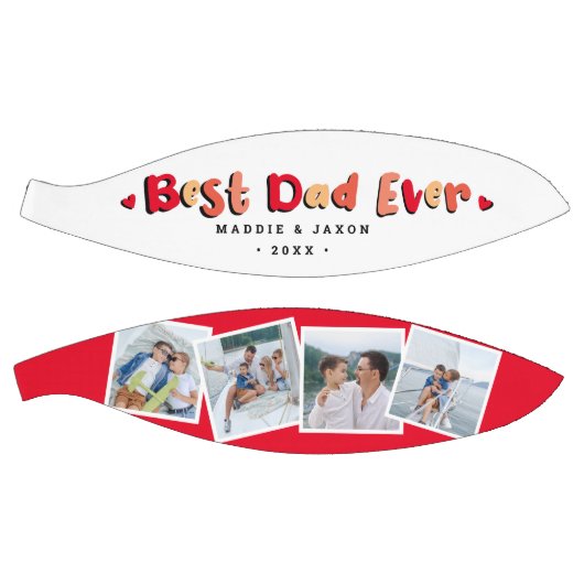 Trendy 4 Foto "Best Vater Ever" Keepake Basketball (Panele)