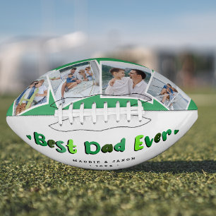 Trendy 4 Foto "Best Vater Ever" Keepake Football