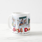 Trendy 4 Foto Bester Vater je Sake Vathers Day Kaffeetasse (Vorderseite Links)