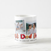 Trendy 4 Foto Bester Vater je Sake Vathers Day Kaffeetasse (Mittel)