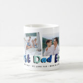 Trendy 4 Foto Bester Vater je Sake Vathers Day Kaffeetasse (Mittel)