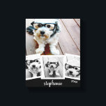 Trendy 4 Foto Collage Script Name White Black Leinwanddruck<br><div class="desc">Benutzen Sie Ihr Lieblings-Foto oder Ihre Bilder,  um Spaß zu haben und mit Freunden zu teilen.</div>