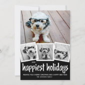 Trendy 4 Foto Weihnachten Glücklichster Urlaub sch (Vorderseite)