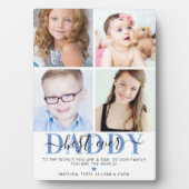 Trendy 4 Insta Foto Collage 'Best Daddy Ever' Fotoplatte (Vorderseite)