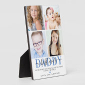 Trendy 4 Insta Foto Collage 'Best Daddy Ever' Fotoplatte (Seite)