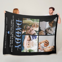 Trendy 4 Insta Foto Collage DADDY 'we Liebe you' Fleecedecke