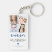 Trendy 4 Insta Foto Collage DADDY 'we Liebe you' Schlüsselanhänger (Rückseite)