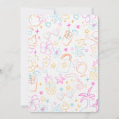 Trendy 50. Beach Geburtstagsfeier Einladung (Rückseite)