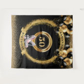 Trendy 50 Birthday Banner Sparkle Silver High Heel Wandteppich (Vorderseite (Horizontal))