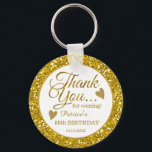 Trendy 50. Geburtstagsparty Gold Glitzer Vielen Da Schlüsselanhänger<br><div class="desc">50. Geburtstag danke Ihnen für die Geschenkidee Schlüsselanhänger im klassischen goldenen Glitzer Rahmen und Goldtypografie .</div>