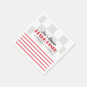 Trendy 50er Jahre Retro-Cocktail-Party-Servietten Serviette (Ecke)