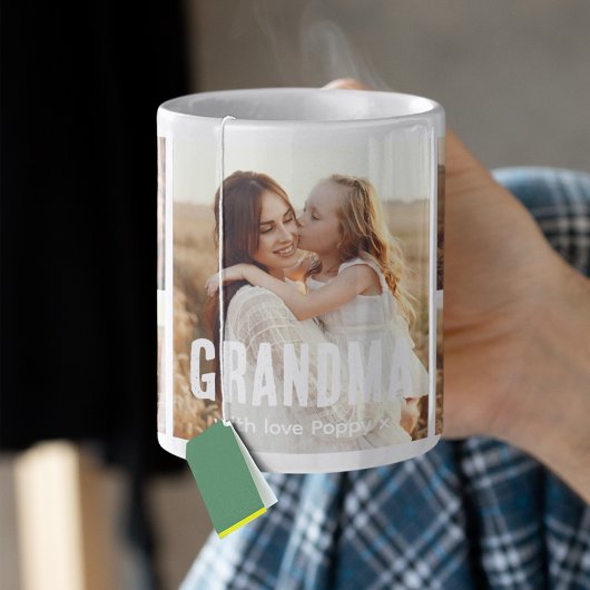 Trendy 5 Photo Collage Grandma Kaffeetasse