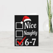 Trendy 6-7 Meme Nice Naughty 67 Christmas Funny Gr Karte (Vorderseite)