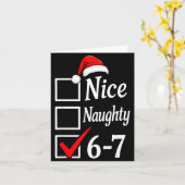 Trendy 6-7 Meme Nice Naughty 67 Christmas Funny Gr Karte (Gelbe Blume)