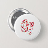 Trendy 6 7 Meme Six Seven Valentines Day 6 7 Button (Vorne & Hinten)