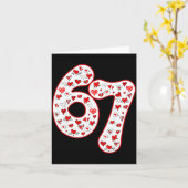 Trendy 6 7 Meme Six Seven Valentines Day 6 7  Karte (Gelbe Blume)