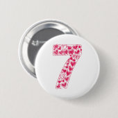 Trendy 6 7 Viral Sketch Heart 67 Cute Valentine Ma Button (Vorne & Hinten)